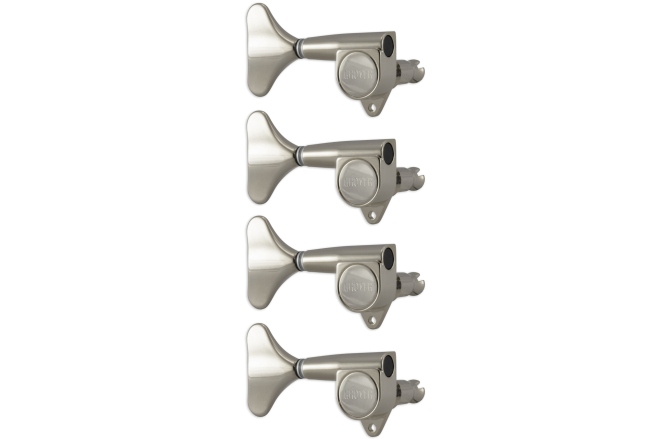 Set cheițe chitară Grover 144NL4 Mini Bass 4-in-Line LH Right Side Nickel