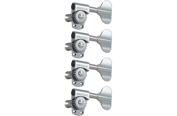 Set cheițe chitară Grover 145C4 Titan Electric Bass 4-in-Line Left Side Chrome
