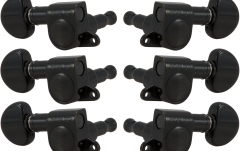 Set cheițe chitară Grover 205BC Mini Rotomatics 3 + 3 Black Chrome