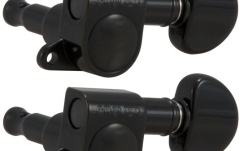 Set cheițe chitară Grover 205BC6 Mini Rotomatics 6-in-Line Left Side Black Chrome