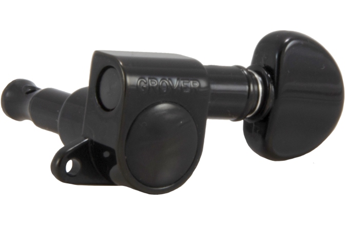 Set cheițe chitară Grover 205BC6 Mini Rotomatics 6-in-Line Left Side Black Chrome