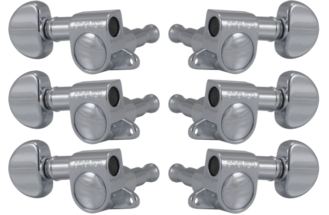 Set cheițe chitară Grover 205C Mini Rotomatics 3 + 3 Chrome