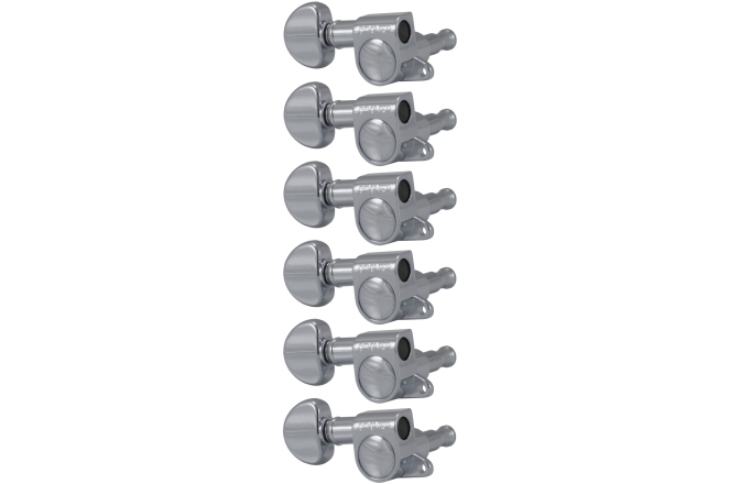 Set cheițe chitară Grover 205CL6 Mini Rotomatics 6-in-Line LH Right Side Chrome
