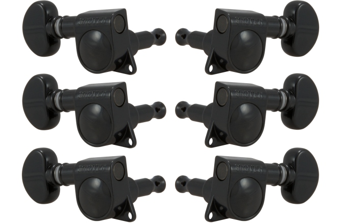 Set cheițe chitară Grover 305BC Mid-Size Rotomatics 3 + 3 Black Chrome