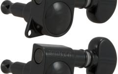 Set cheițe chitară Grover 305BC6 Mid-Size Rotomatics 6-in-Line Left Side Black Chrome