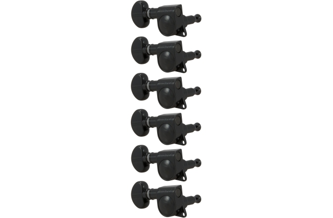 Set cheițe chitară Grover 305BCL6 Mid-Size Rotomatics LH Right Side Black Chrome