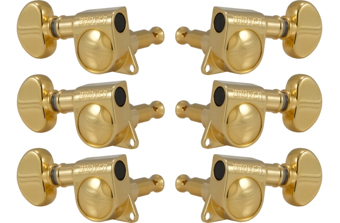 Set cheițe chitară Grover 305G Mid-Size Rotomatics 3 + 3 Gold