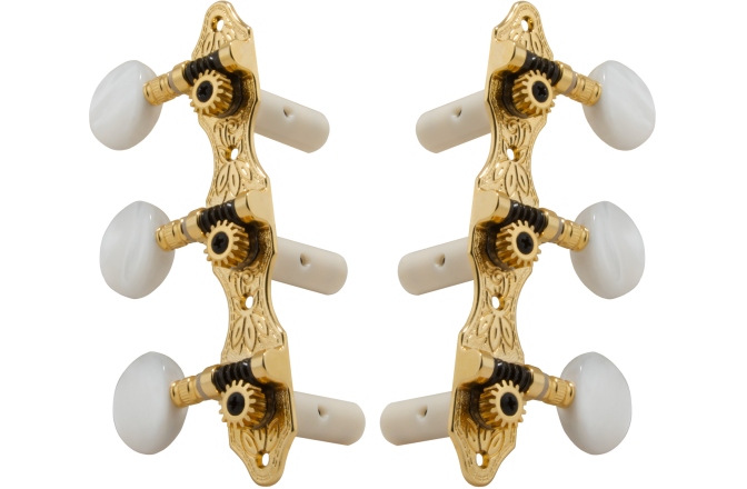 Set cheițe chitară Grover 306G Deluxe Classic Guitar Machines 3 + 3 Gold