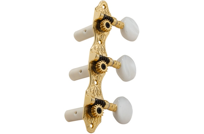 Set cheițe chitară Grover 306G Deluxe Classic Guitar Machines 3 + 3 Gold