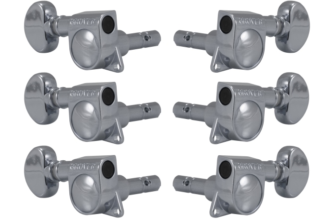 Set cheițe chitară Grover 406C Mini Locking Rotomatics 3 + 3 Chrome