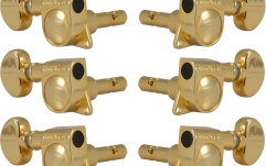 Set cheițe chitară Grover  406G Mini Locking Rotomatics 3 + 3 Gold