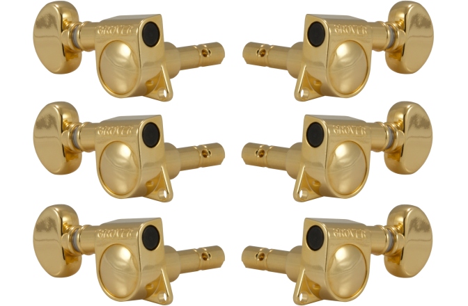 Set cheițe chitară Grover  406G Mini Locking Rotomatics 3 + 3 Gold