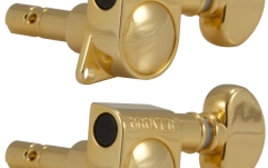 Set cheițe chitară Grover 406G6 Mini Locking Rotomatics 6-in-Line Left Side Gold