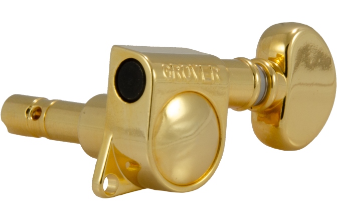 Set cheițe chitară Grover 406G6 Mini Locking Rotomatics 6-in-Line Left Side Gold