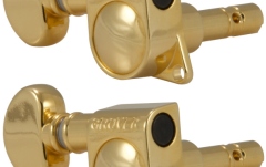 Set cheițe chitară Grover  406GL6 Mini Locking Rotomatics LH Right Side Gold