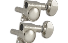 Set cheițe chitară Grover 406N6 Mini Locking Rotomatics 6-in-Line Left Side Nickel