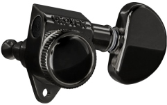 Set cheițe chitară Grover 502BC Roto-Grip Locking Rotomatics 3 + 3 Black Chrome