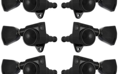 Set cheițe chitară Grover 502BCK Roto-Grip 3 + 3 Black Chrome