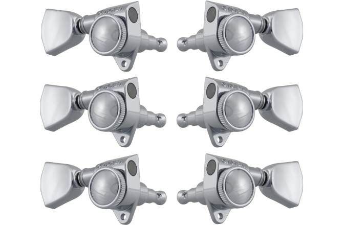 Set cheițe chitară Grover 502CK Roto-Grip Locking Rotomatics 3 + 3 Chrome
