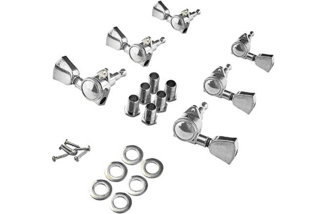 Set cheițe chitară Grover 502CK Roto-Grip Locking Rotomatics 3 + 3 Chrome