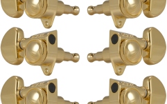 Set cheițe chitară Grover 502G Roto-Grip Locking Rotomatics Heads 3 + 3 Gold