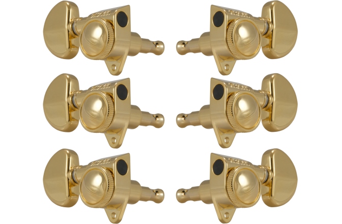 Set cheițe chitară Grover 502G Roto-Grip Locking Rotomatics Heads 3 + 3 Gold