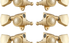 Set cheițe chitară Grover 502GK Roto-Grip Locking Rotomatics 3 + 3 Gold