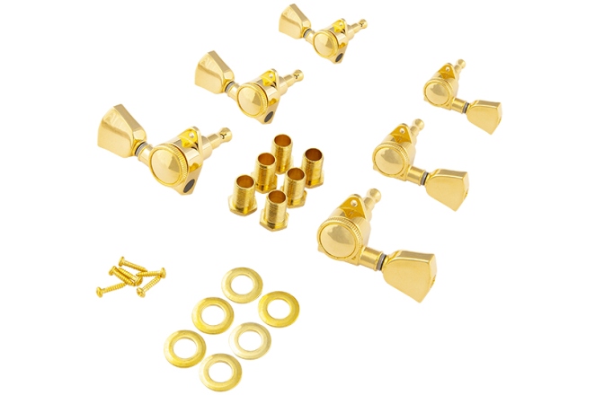 Set cheițe chitară Grover 502GK Roto-Grip Locking Rotomatics 3 + 3 Gold