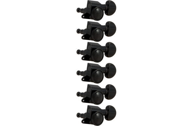 Set cheițe chitară Grover 505BC6 Mini Roto-Grip Locking 6-in-Line Left Side  Black Chrome