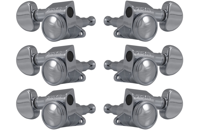 Set cheițe chitară Grover 505C Mini Roto-Grip Locking Rotomatics 3 + 3 Chrome
