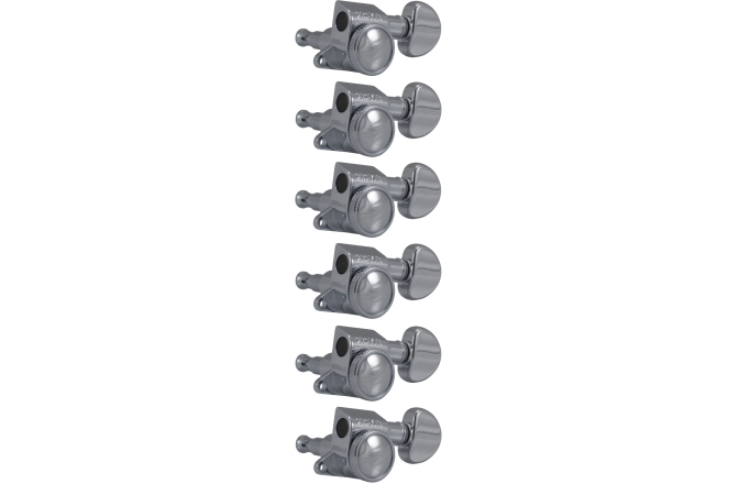 Set cheițe chitară Grover 505C6 Mini Roto-Grip Locking 6-in-Line Left Side Chrome