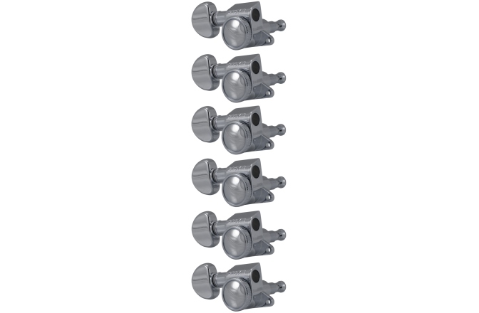 Set cheițe chitară Grover 505CL6 Mini Roto-Grip 6-in-Line LH Right Treble Side Chrome