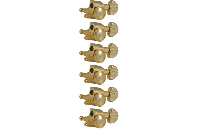 Set cheițe chitară Grover  505G6 Mini Roto-Grip Locking 6-in-linie Left Side Gold
