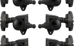 Set cheițe chitară Grover 509BC Roto-Grip Locking Super Rotomatics 3 + 3 Black Chrome