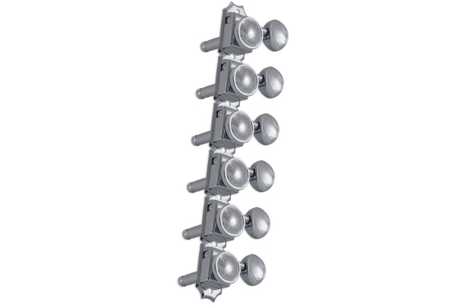 Set cheițe chitară Grover 533C6 Vintage Locking Rotomatics 6-In-Line Left Side Chrome