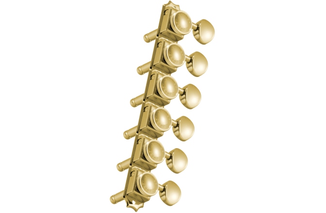 Set cheițe chitară Grover 533G6 Vintage Locking Rotomatics 6-in-Line Left Side Gold