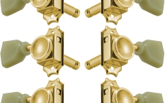Set cheițe chitară Grover 533GK Vintage Locking Rotomatics 3 + 3 Gold