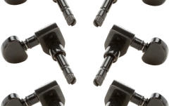 Set cheițe chitară Grover  602B Tip Lock Locking Rotomatics 3 + 3 - Black