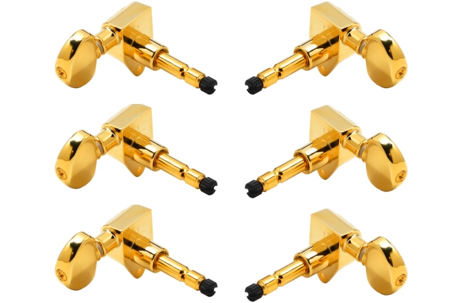 Set cheițe chitară Grover  602G Tip Lock Locking Rotomatics 3 + 3 - Gold