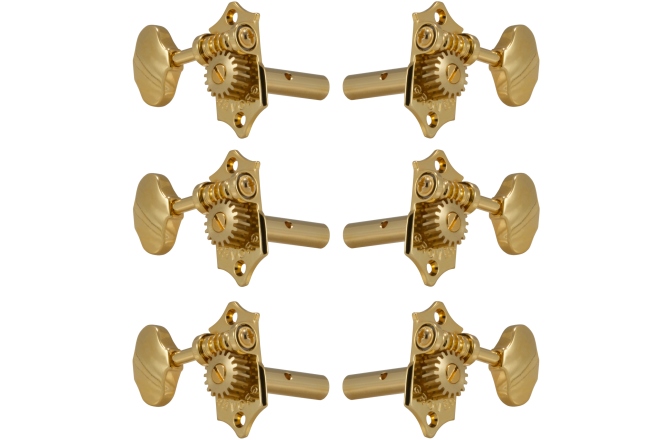 Set cheițe chitară Grover H97-18G Original Sta-Tite 3 + 3 Gold