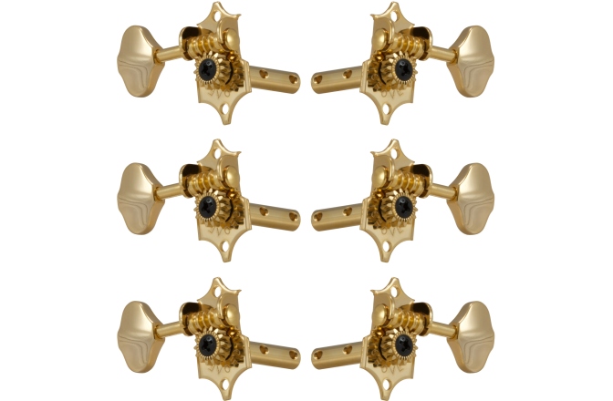 Set cheițe chitară Grover H97G Original Sta-Tite Machine Head Horizontal 3 + 3 Gold