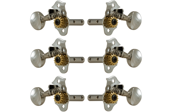 Set cheițe chitară Grover H98N Sta-Tite Machine Head Horizontal 3 + 3 Nickel