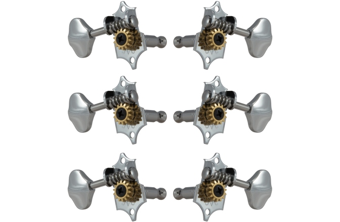 Set cheițe chitară Grover V97C Original Sta-Tite Machine Head Vertical 3 + 3 Chrome