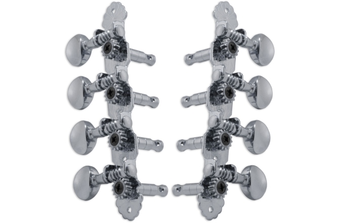 Set cheițe Mandolină Grover 304C Sta-Tite Mandolin Machines 4 + 4 Chrome