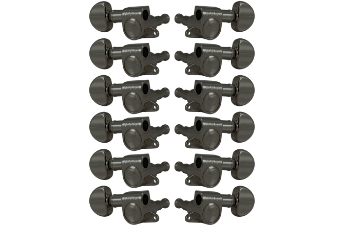 Set cheițe Ukulele Grover 205BN12 Mini Rotomatics 12-String Black Nickel