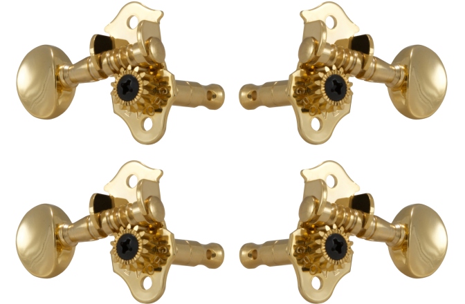 Set cheițe Ukulele Grover 8G Sta-Tite Geared Ukulele Pegs Gold