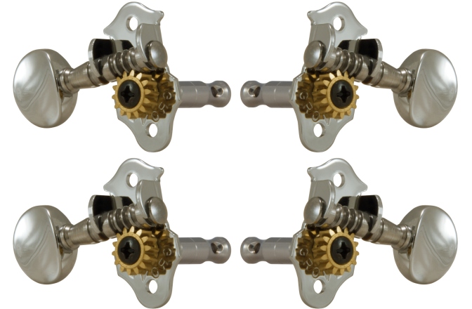 Set cheițe Ukulele Grover 8N Sta-Tite Geared Ukulele Pegs Nickel