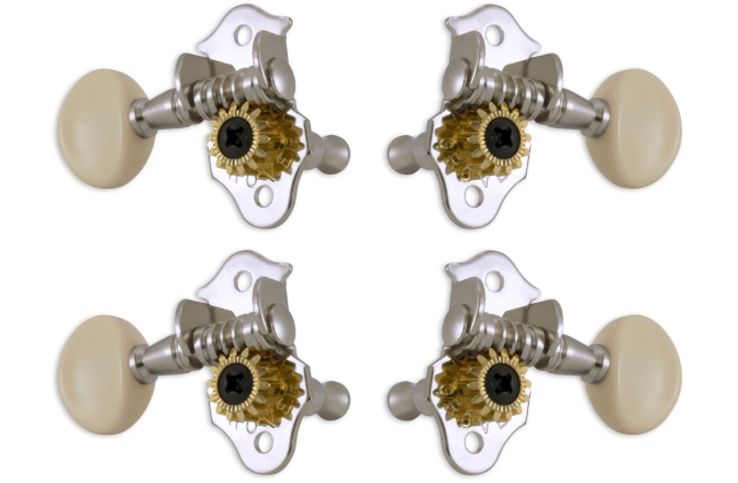 Set cheițe Ukulele Grover 9CW Sta-Tite Geared Ukulele Pegs Chrome