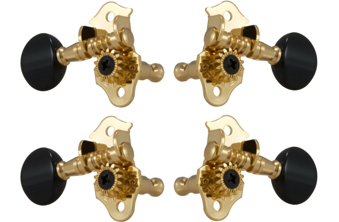 Set cheițe Ukulele Grover 9GB Sta-Tite Geared Ukulele Pegs Gold