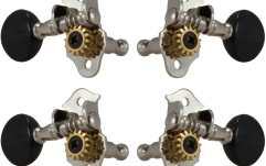 Set cheițe Ukulele Grover 9NB Sta-Tite Geared Ukulele Pegs Nickel